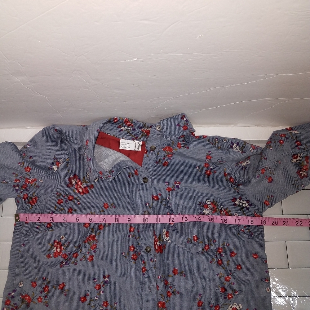 Anthropologie Building Courdory Floral Button Down Size 4 - Picture 9 of 13